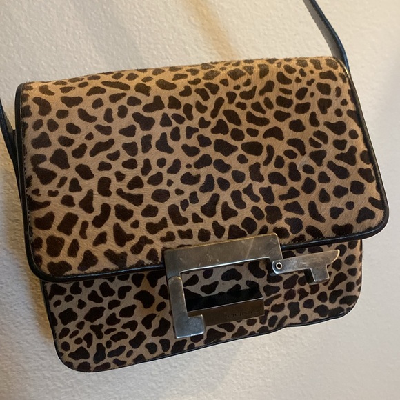 Roberto Donini Leather leopard calf hive shoulders purse - Picture 9 of 11
